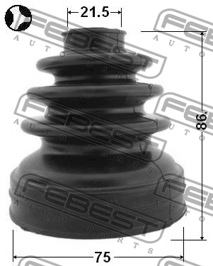 Пыльник ШРУСа внутренний NISSAN PRIMERA P12 2001-2007 0215-P12QG16T 0215-P12QG16T FEBEST