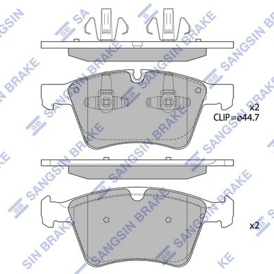 Колодки передние MERCEDES G X164, M W164 SP1935 SP1935 SANGSIN