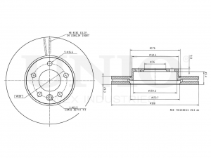 Диск тормозной передний BRD-20083 UNIO