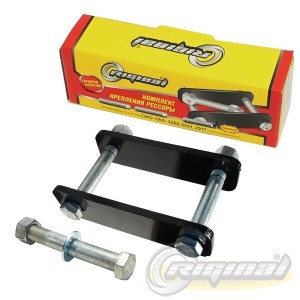 Серьга рессорная для а/м ГАЗель (3 болта +2 щеки) в сборе "Riginal" (усил.) RG3302-2902464-70 RIGINAL