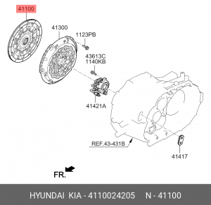 ДИСК СЦЕПЛЕНИЯ 41100-24205 4110024205 HYUNDAI KIA