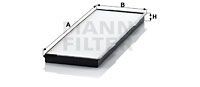 Фильтр воздушный кабины (салонный) CU37001 Mann-Filter CU37001 MANN FILTER