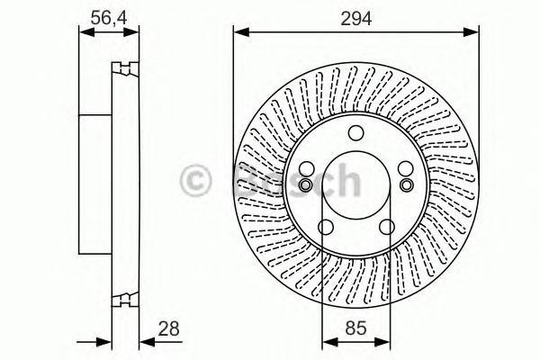 Диск тормозной 0986479C31 BOSCH
