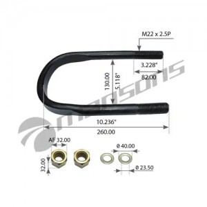 Стремянка рессоры 22*2,5*130*256 BPW 300.317 MANSONS