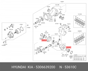 ПОДШИПНИК ШАРИКОВЫЙ/(HYUNDAI/KIA, --, --) 5306639200 HYUNDAI KIA