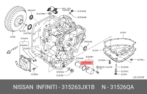 Кольцо уплотнительное NISSAN 315263JX1B 31526-3JX1B NISSAN