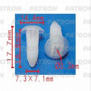 Клипса пластмассовая Audi применяемость: подкрылки P37-0546 P370546 PATRON