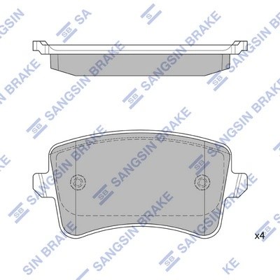 Колодки тормозные AUDI A4/A5/Q5 1.8-3.2 07- задние SP2146 SP2146 SANGSIN