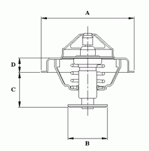 термостат!\ Chrysler, Mini 1.6-2.4 94> TH6843.91J VERNET