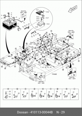410113-00044B Джойстик правый 410113-00044B DOOSAN