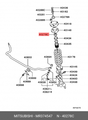 втулка амортизатора переднего!\ Mitsubishi Pajero III/IV 00> MR374547 MITSUBISHI
