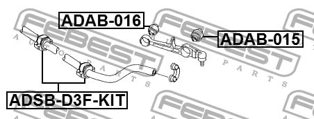 ВТУЛКА ПЕРЕДНЕГО СТАБИЛИЗАТОРА КОМПЛЕКТ D30.8 подходит для AUDI A8 (D3/4E) 2002- ADSB-D3F-KIT FEBEST