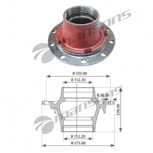 Ступица FRUEHAUF (без подшипника) MANSONS 150.017 MANSONS