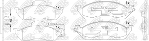 Колодки тормозные MERCEDES ML (W163) передние (4шт.) NIBK PN0116W NIBK