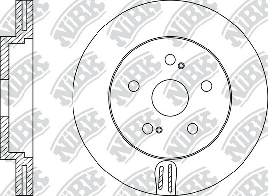 Диск тормозной TOYOTA AVENSIS 2.0-2.4 03- передний RN1210 RN1210 NIBK