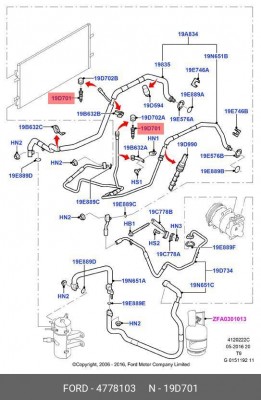 Штуцер FORD Focus (04-) ГУРа заправочный высокого давления OE 4 778 103 FORD