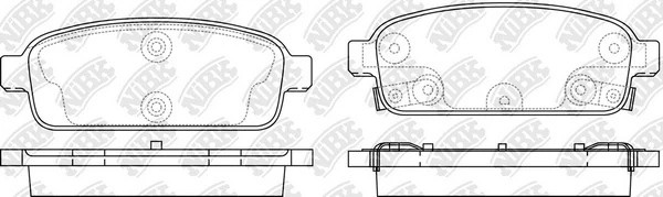 Колодки тормозные CHEVROLET Cruze (09-) задние (4шт.) NIBK PN0392 NIBK