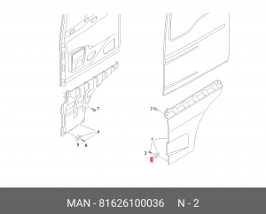 Буфер резиновый 20мм MAN 81626100036 MAN