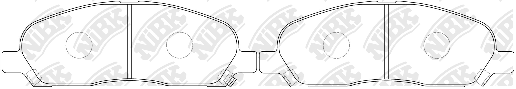 Колодки тормозные MITSUBISHI Grandis (98-03) передние (4шт.) NIBK PN3419 NIBK