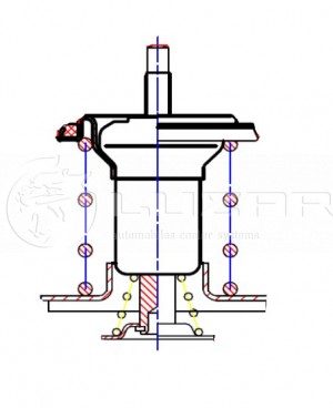 Термостат ВАЗ 1118 термоэлемент (Luzar) (96) LT01183 LT01183 LUZAR