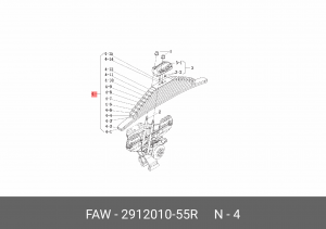 Рессора задняя в сборе 3310/3250 2912010-55R FAW
