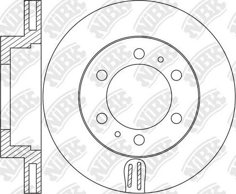 Диск тормозной TOYOTA Hilux (06-) передний (1шт.) NIBK RN1664 NIBK
