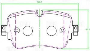 Колодки торм. для а/м Audi Q7 (15-)/Q8 (18-)/VW Touareg (18-) диск. зад. (с фикс PF4405 TRIALLI