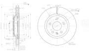 Диск торм. для а.м Chery M11 08- перед. d283 DF084818 DF084818 TRIALLI