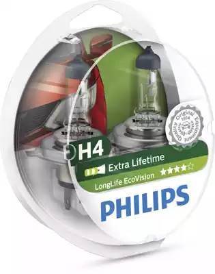 Лампа 12V H4 60/55W P43t бокс (2шт.) Long Life Eco Vision PHILIPS 12342LLECOS2 PHILIPS