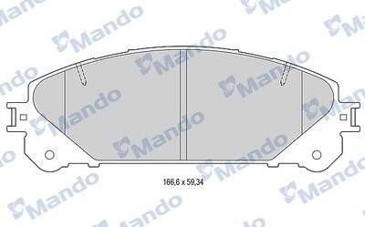 Колодки тормозные TOYOTA Highlander (10-) передние (4шт.) MANDO MBF015886 MANDO