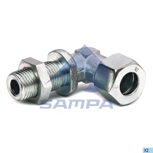 Фитинг L-образный d12 M16*1,5 L1=32 L2=45 (металл) 0961449 SAMPA