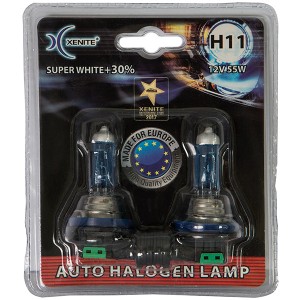 Лампа 12V H11 55W PGJ19-2 +30% 4000К блистер (2шт.) Super White XENITE 1007043 XENITE
