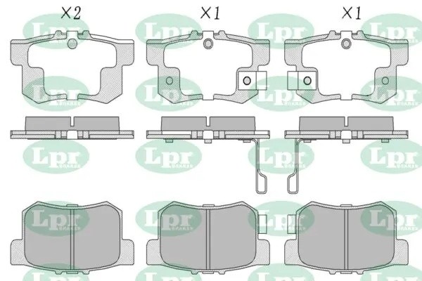 Комплект тормозных колодок 05P508 05P508 LPR
