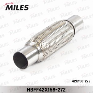Труба гофрированная (гофра) патрубками и металлорукавом 42X158-272 (BOSAL 265-61 HBFF42X158-272 MILES