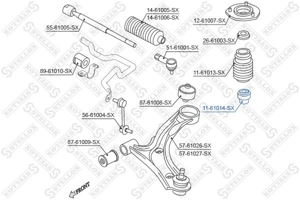 отбойник амортизатора!\ Suzuki Liana 01> 11-61014-SX STELLOX
