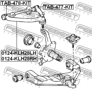 Рычаг подвески 0124-KLH28RH 0124-KLH28RH FEBEST
