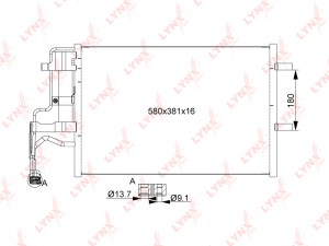 радиатор кондиционера!\ Mazda 3 1.4-2.3/5 all 03> RC0369 LYNXAUTO