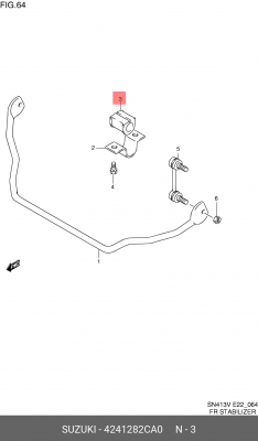 ВТУЛКА ПЕРЕДНЕГО СТАБИЛИЗАТОРА 42412-82CA0 42412-82CA0 SUZUKI