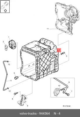 Кольцо уплотнительное D=10.3x2.4mm 944364 VOLVO