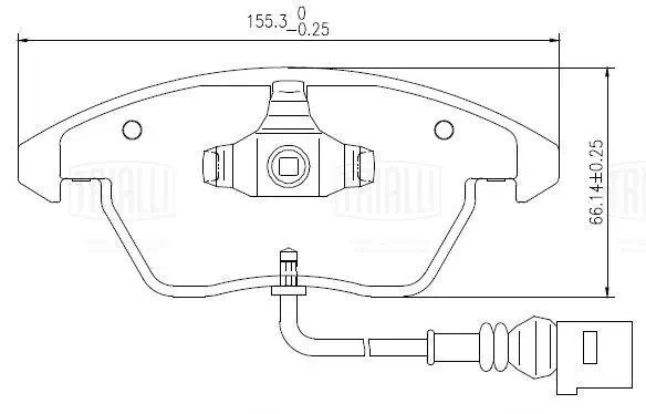 Колодки торм. Citroen C4 Picasso (06-)/Peugeot 3008 (10-) диск. перед. (с датч.) PF 2266 TRIALLI