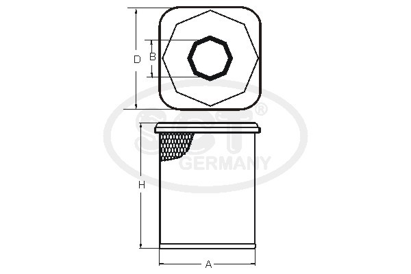 Фильтр воздушный для а/м ГАЗель, дв. Cummins 2.8 "Mannol SCT" (SB2265) SB 2265 SCT
