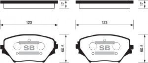 Колодки тормозные TOYOTA RAV4 II 00-06 передние SP1233 SP1233 SANGSIN
