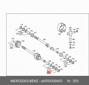 р/к подшипника приводного вала со стор. поворотного кулака !\MB A 659 330 06 51 MERCEDES BENZ