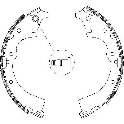 4360.01 426 SBS=K2282A-01 !колодки барабанные\ Toyota Land Cruiser J7 2.4-3.4TD  4360.01 REMSA