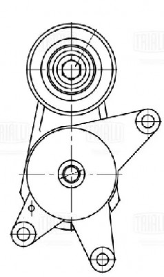 Ролик привод. ремня для а/м Hyundai Solaris/Kia Rio (17-) 1.4i [Kappa] (с натяж. CM5556 TRIALLI