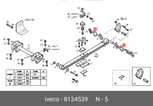 шайба крепления рессоры! (м)\Iveco EuroTech/Star/Trakker 8134539 IVECO