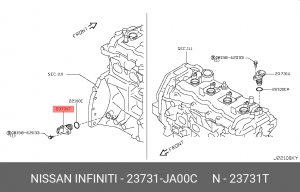 датчик положения коленвала!\ Nissan Teana 23731-JA00C NISSAN
