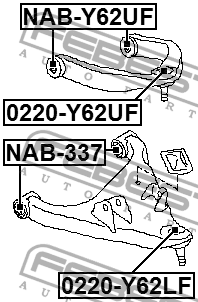 Сайлентблок NAB-Y62UF NAB-Y62UF FEBEST