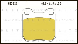 Колодки тормозные дисковые задние OPEL Omega-A/Vectra-B 86- BB0121 BB0121 BLITZ