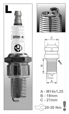 Свеча зажигания LR11SL BRISK
